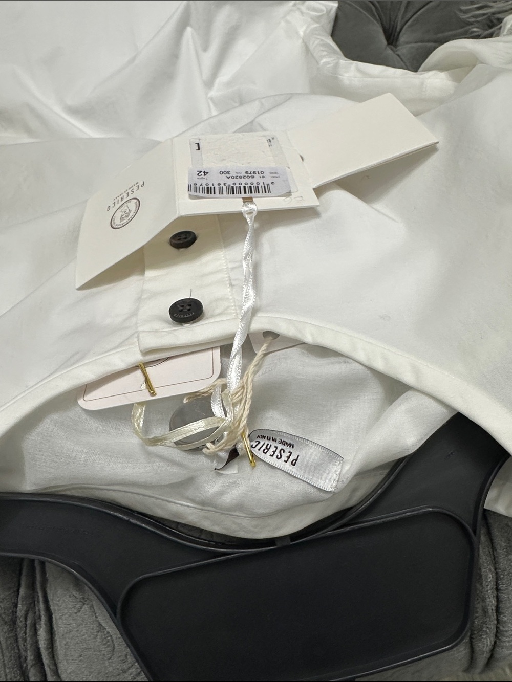 Peserico Cream Button-Front Shift Dress - Picture 2 of 7